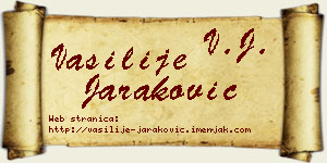 Vasilije Jaraković vizit kartica